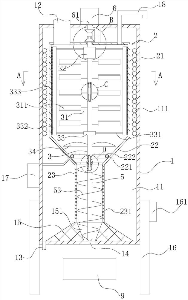 Fish feed cooking and crushing device