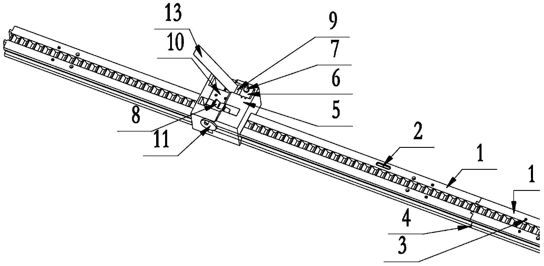Grating ruler mounting tool capable being elongated