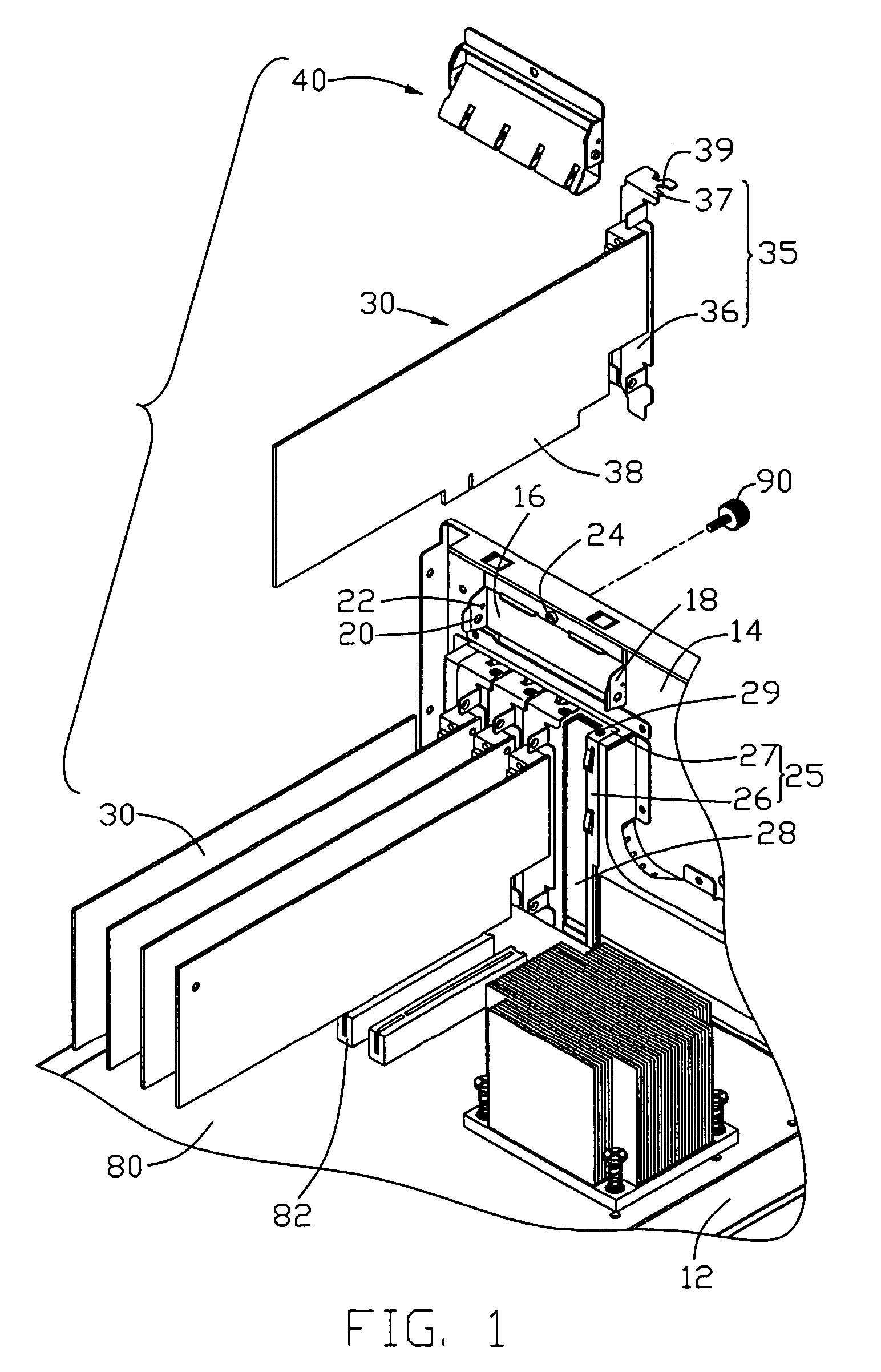 Mounting apparatus for mounting expansion cards in computer enclosure