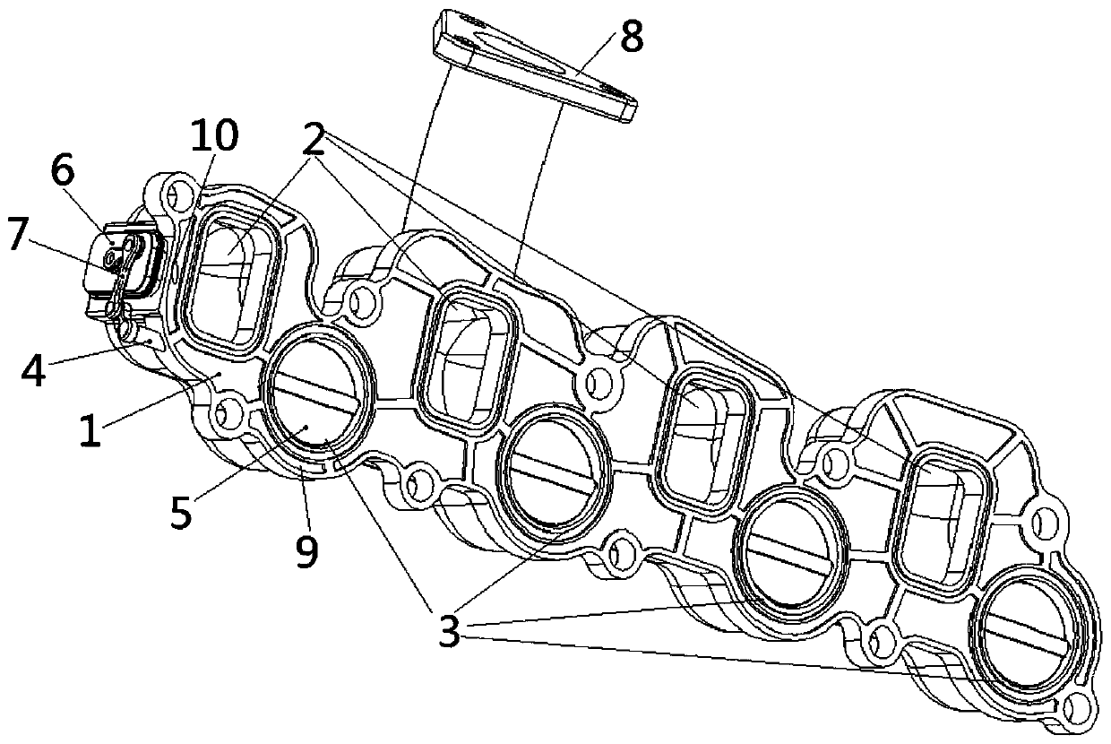 Diesel engine intake manifold structure