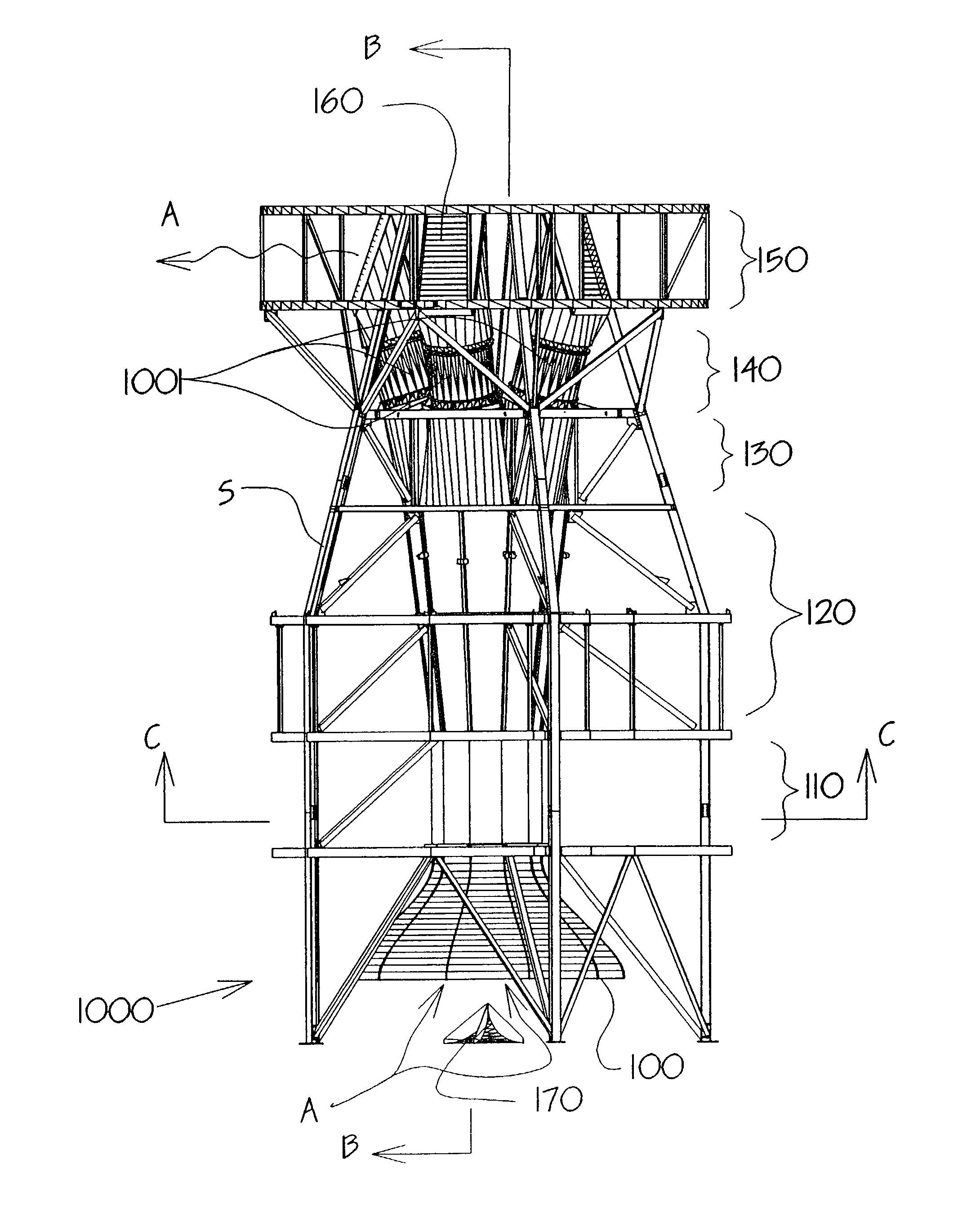 Vertical wind tunnel training device