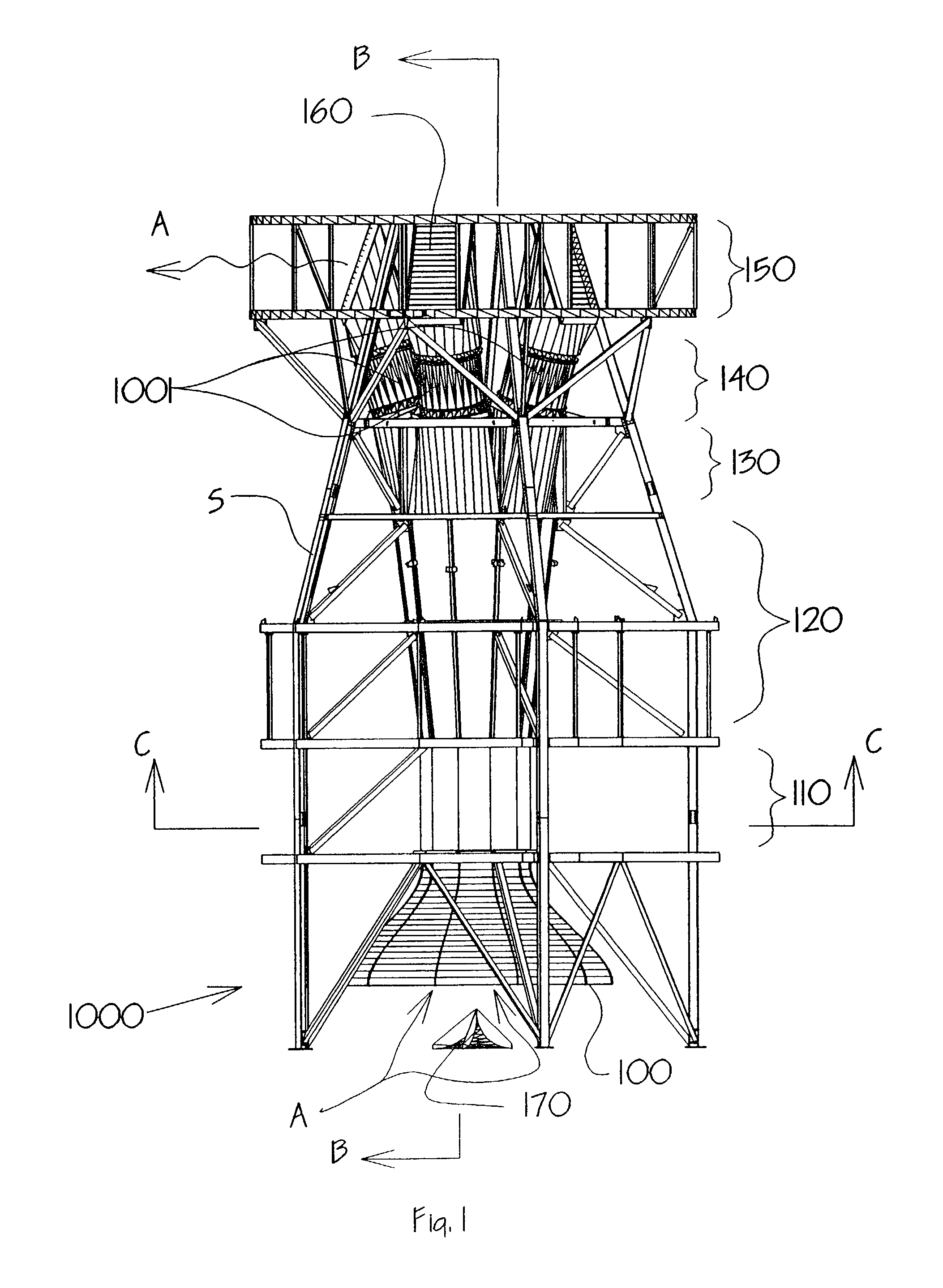 Vertical wind tunnel training device