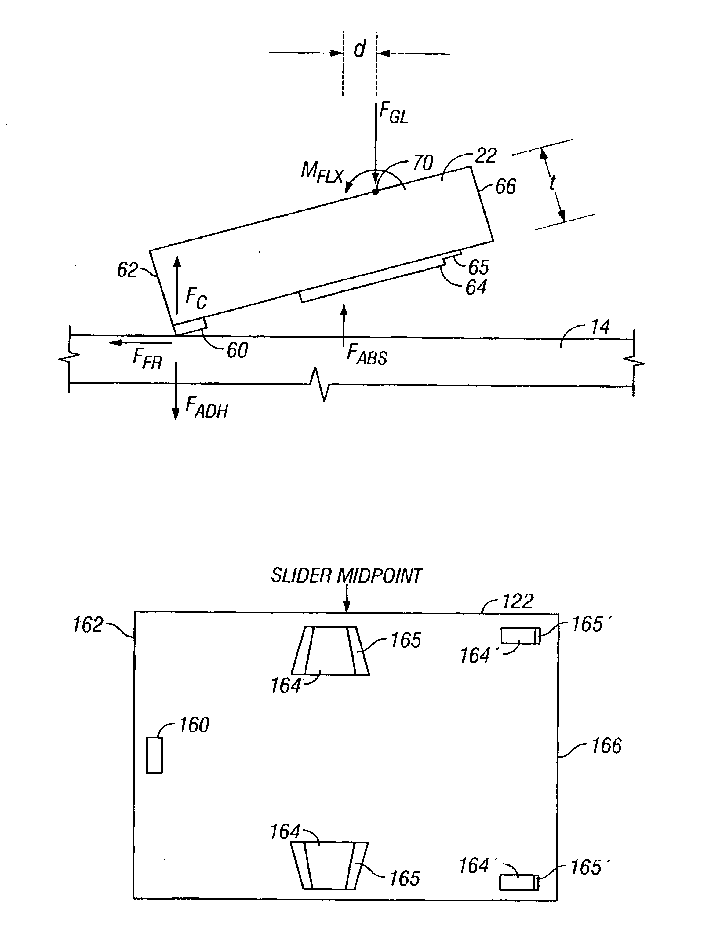 Magnetic recording disk drive with continuous contact air-bearing slider
