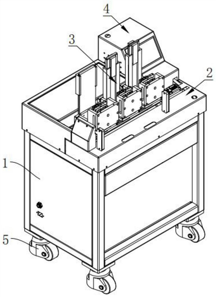 Automatic assembling machine for space key LINK of computer keyboard