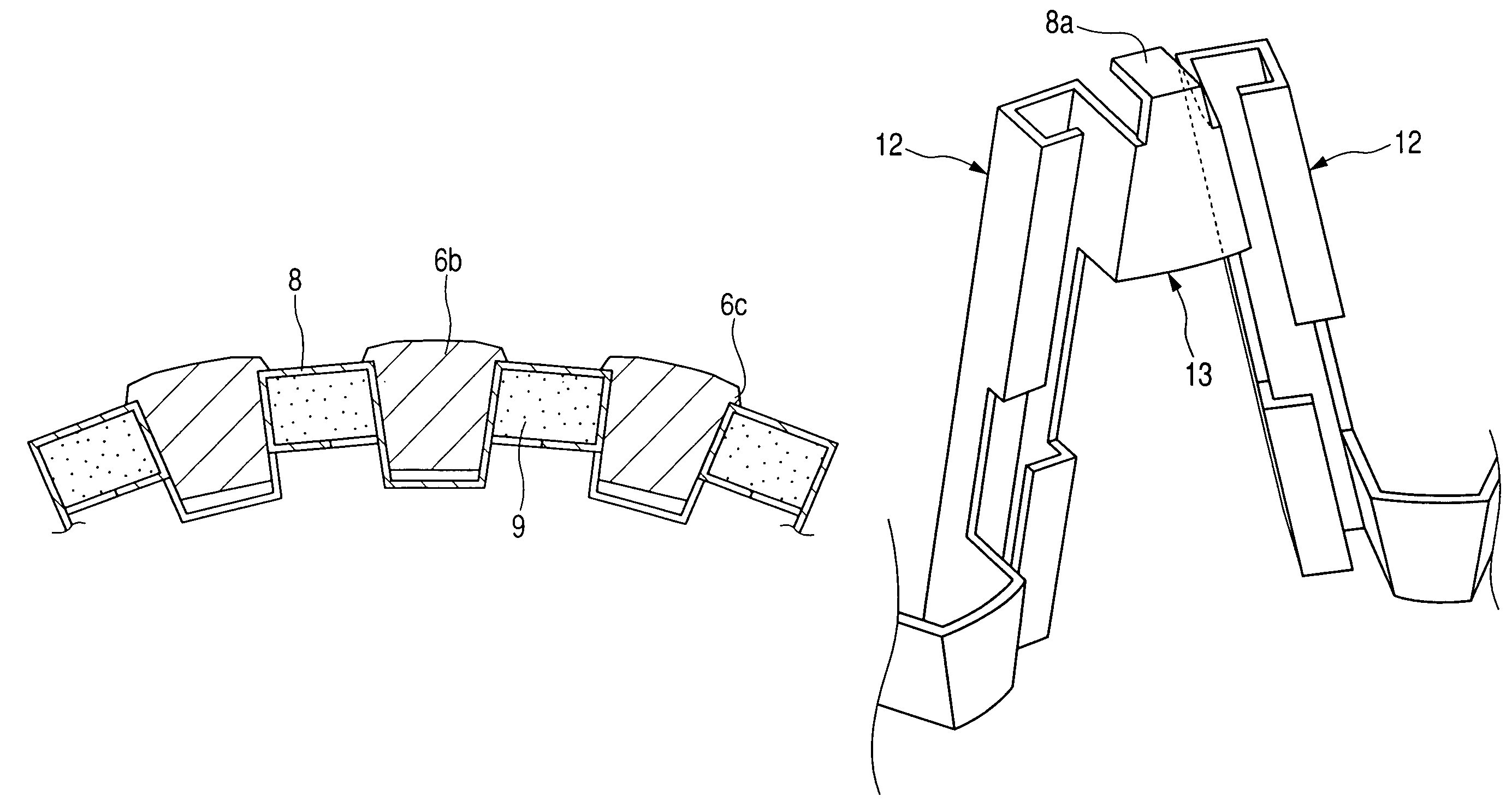 Rotor for automotive alternator having improved magnet holder