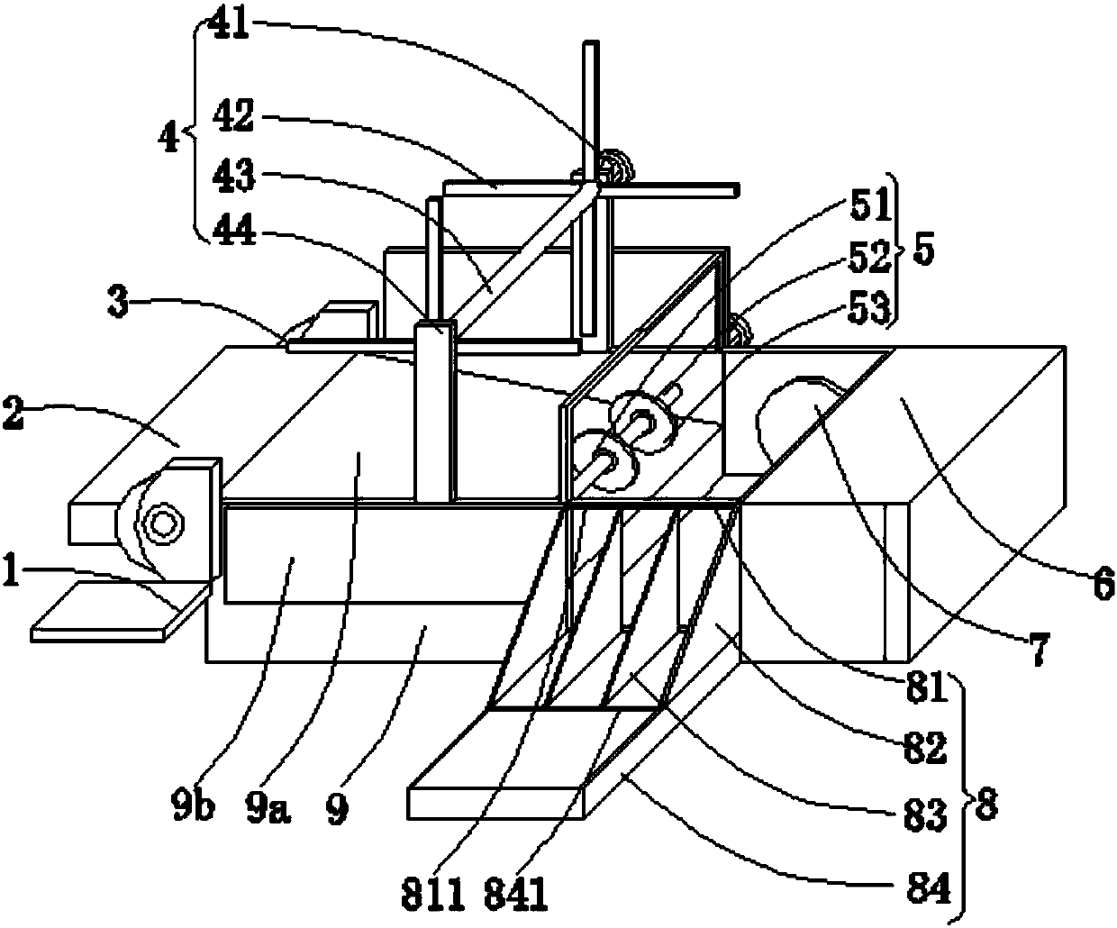 Rapid slicing device for industrial wood