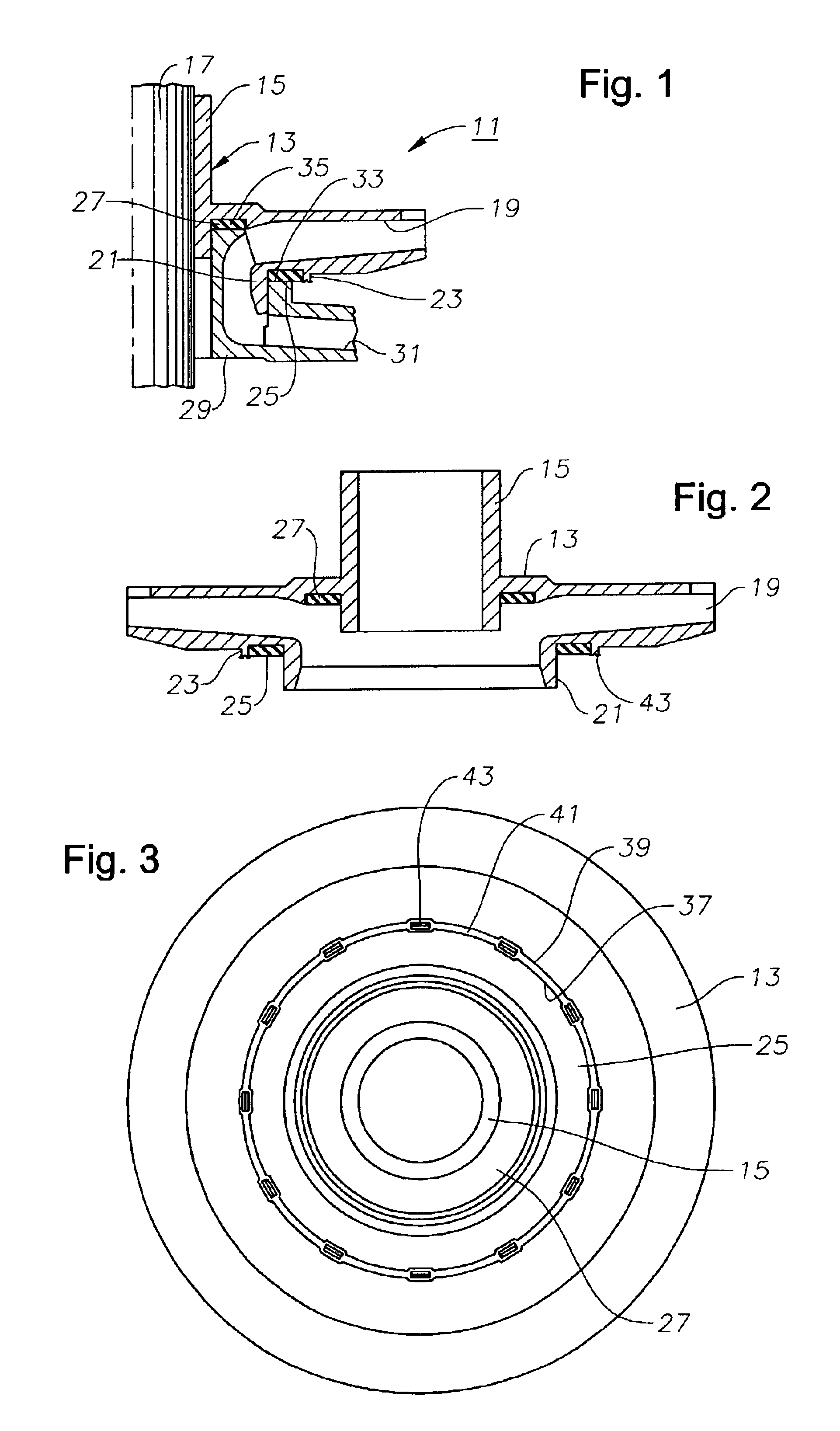 Attachment of bearing elements by deformation