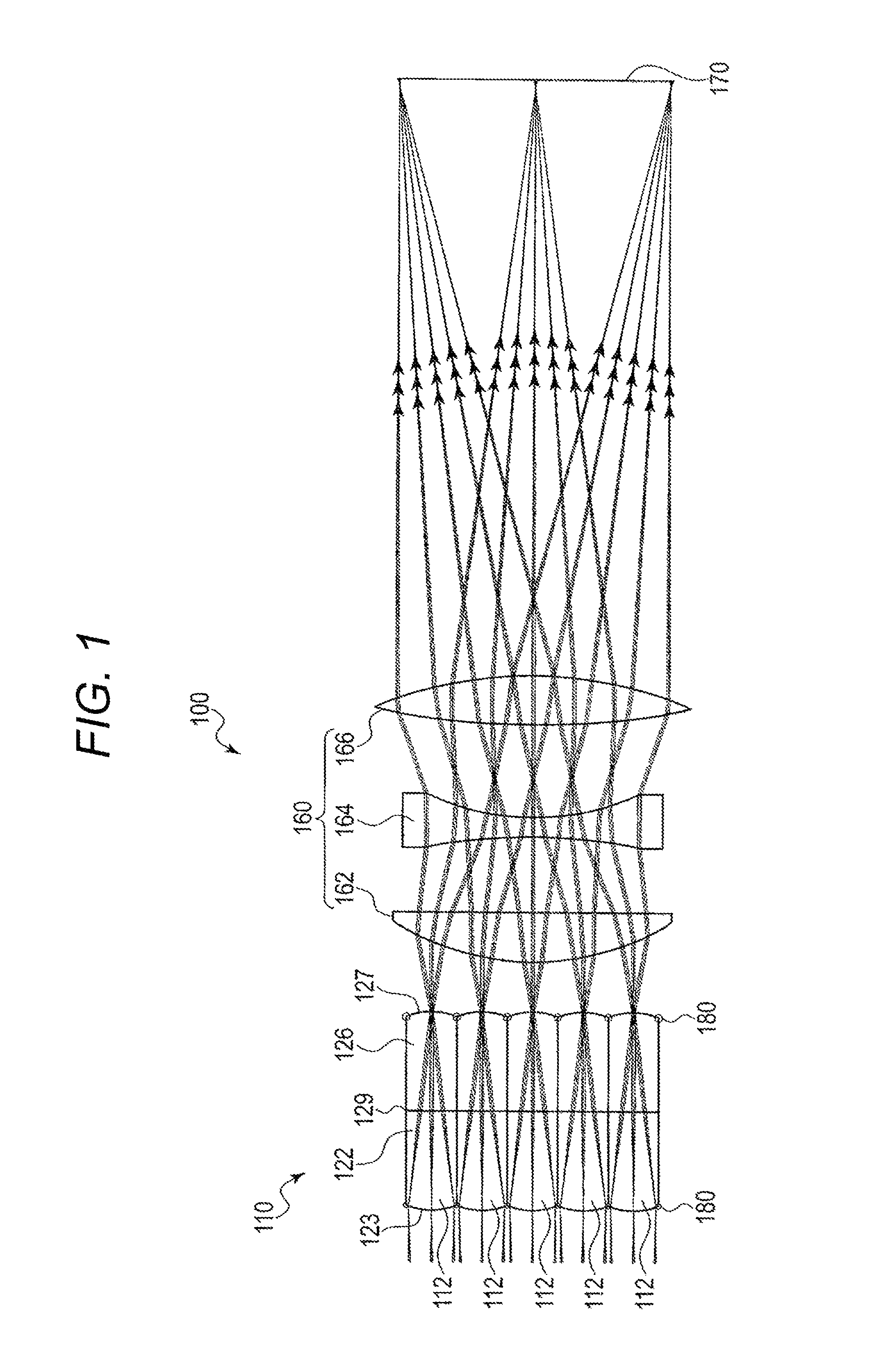 Microlens array, light intensity distribution uniformizing element having same, and projection apparatus having light intensity distribution uniformizing element