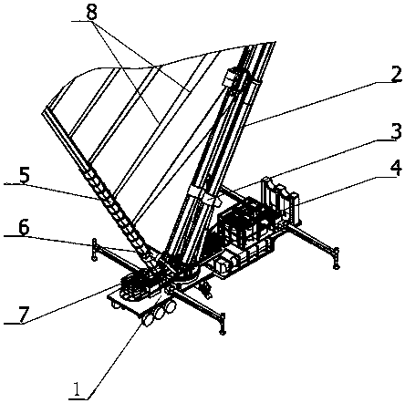 Fire truck telescopic arm structure