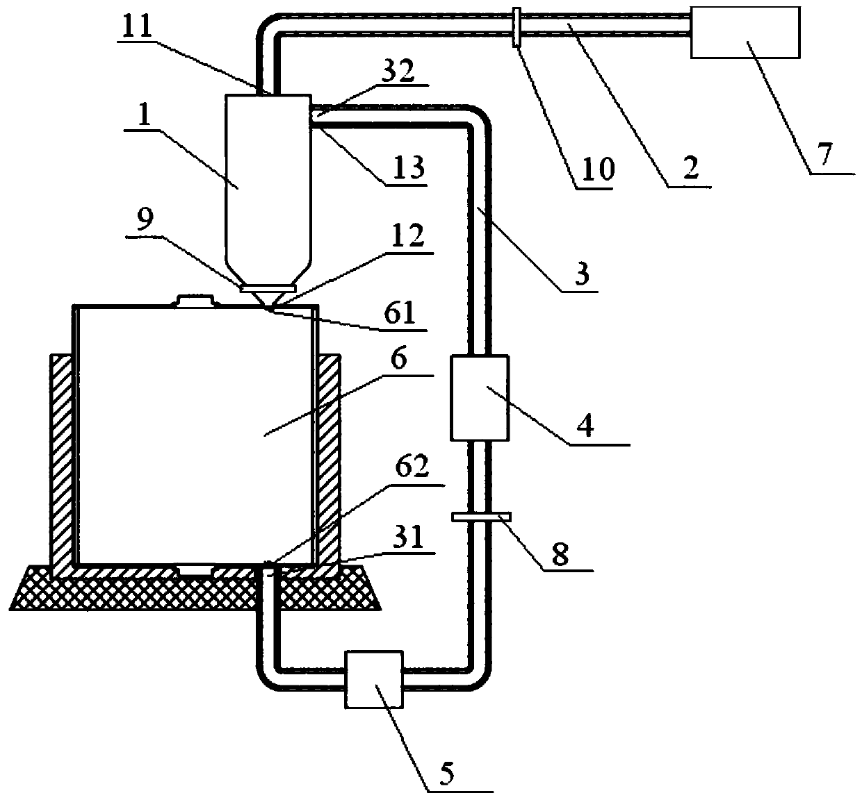 Circulating liquid injection device and process for lithium battery