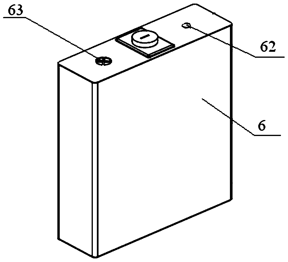 Circulating liquid injection device and process for lithium battery