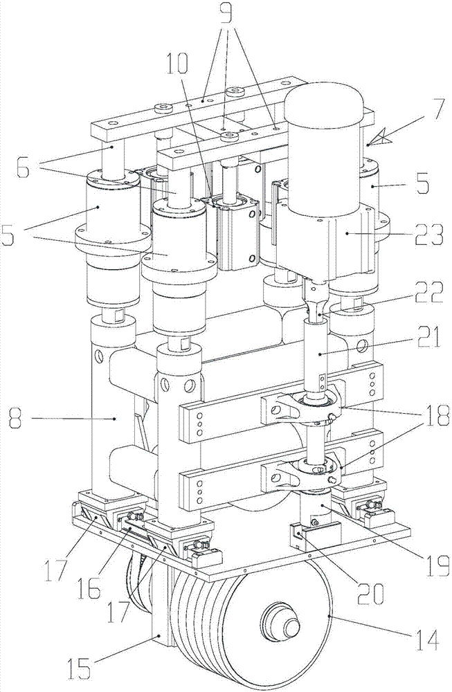 Motor rotor outer surface flexible grinding equipment