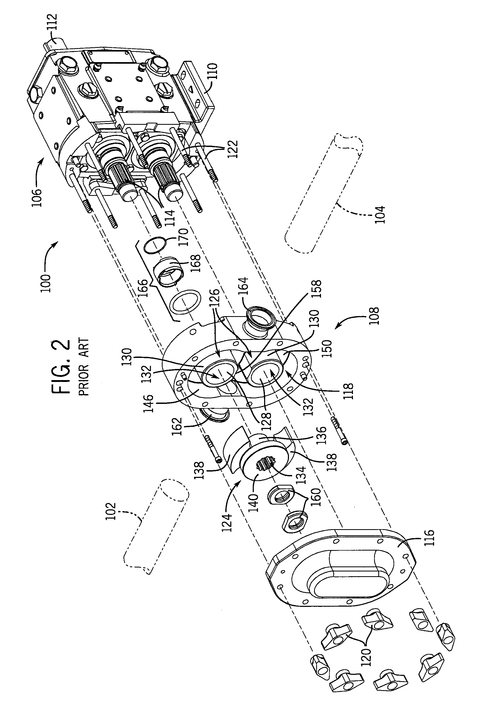 Positive displacement pump with improved sealing arrangement and related method of making