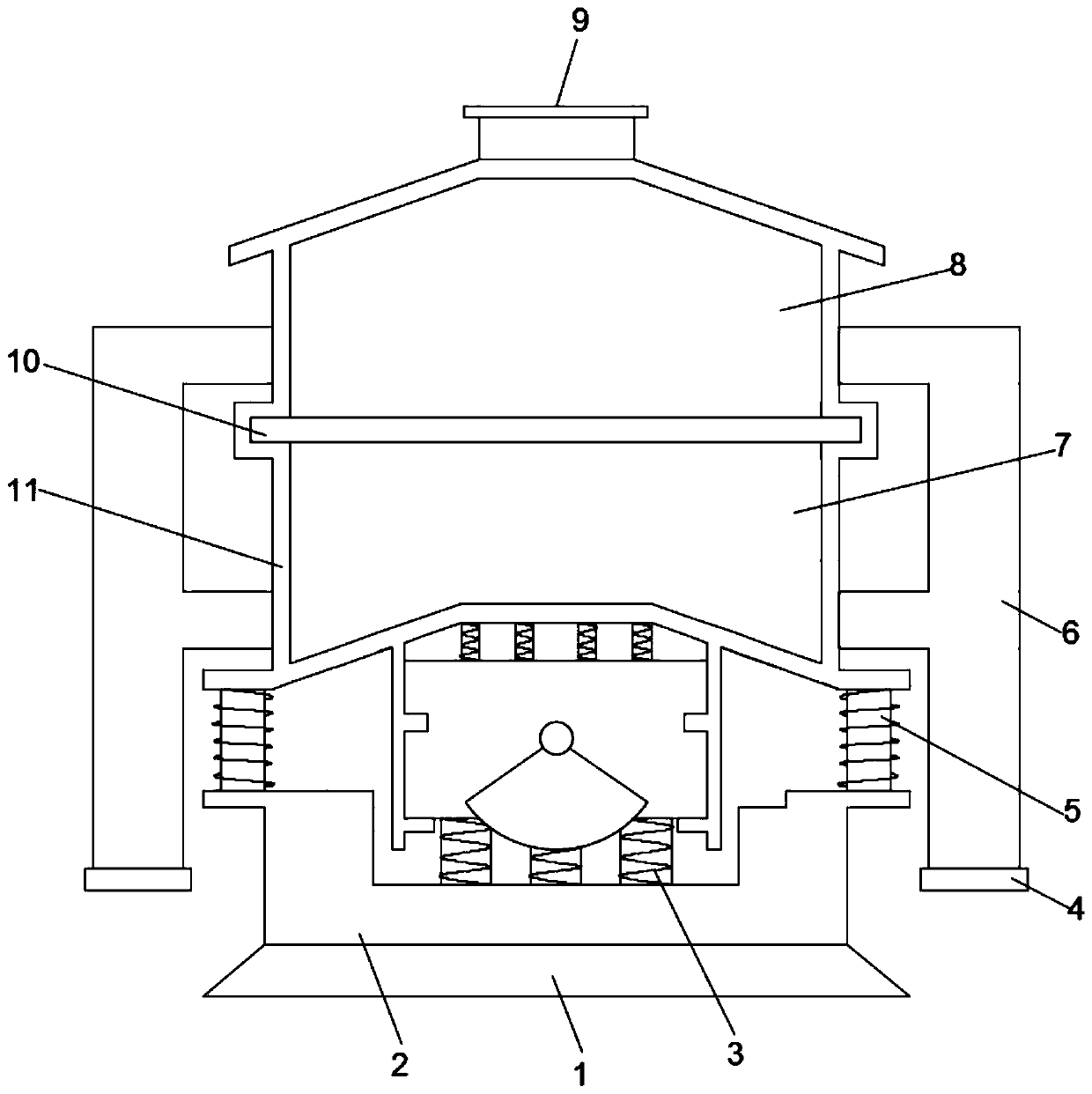 A feeding device for copper powder scale