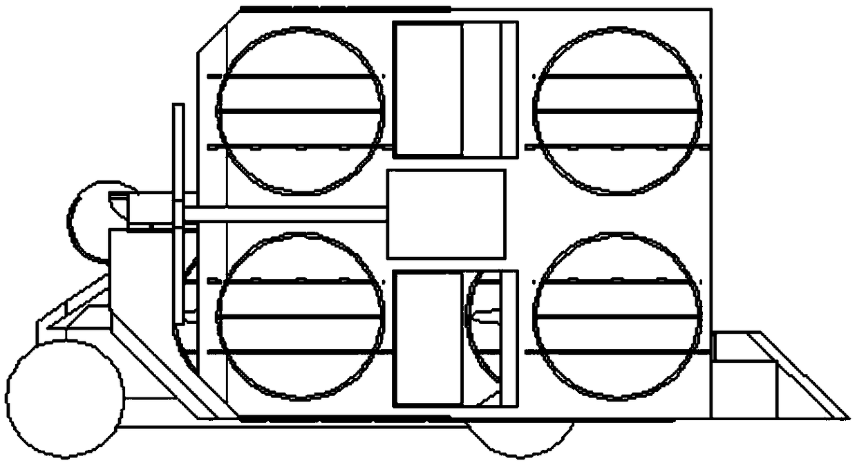 Foldable type combined wing freight aircraft with double-propeller-thrust combined auxiliary wings