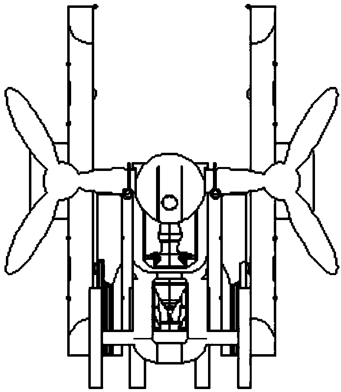 Foldable type combined wing freight aircraft with double-propeller-thrust combined auxiliary wings