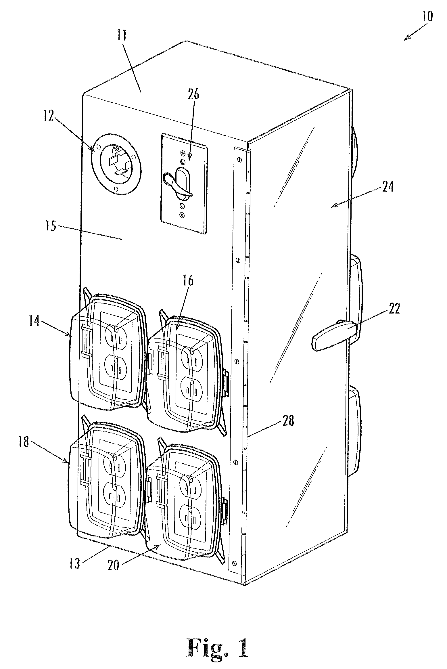 Temporary power distribution panel