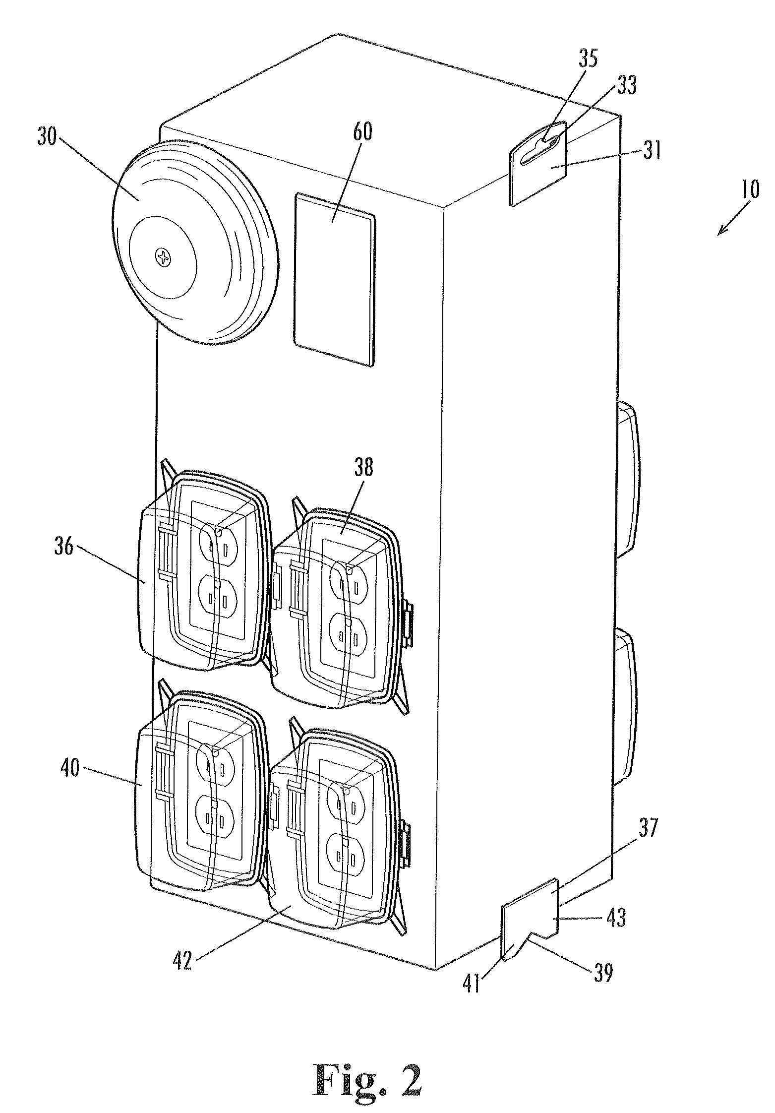 Temporary power distribution panel