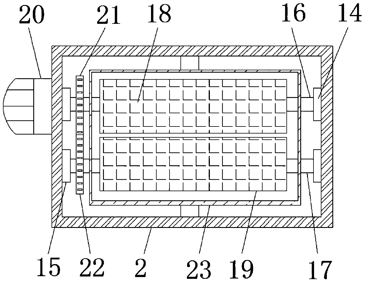 Peeling device for soybean processing