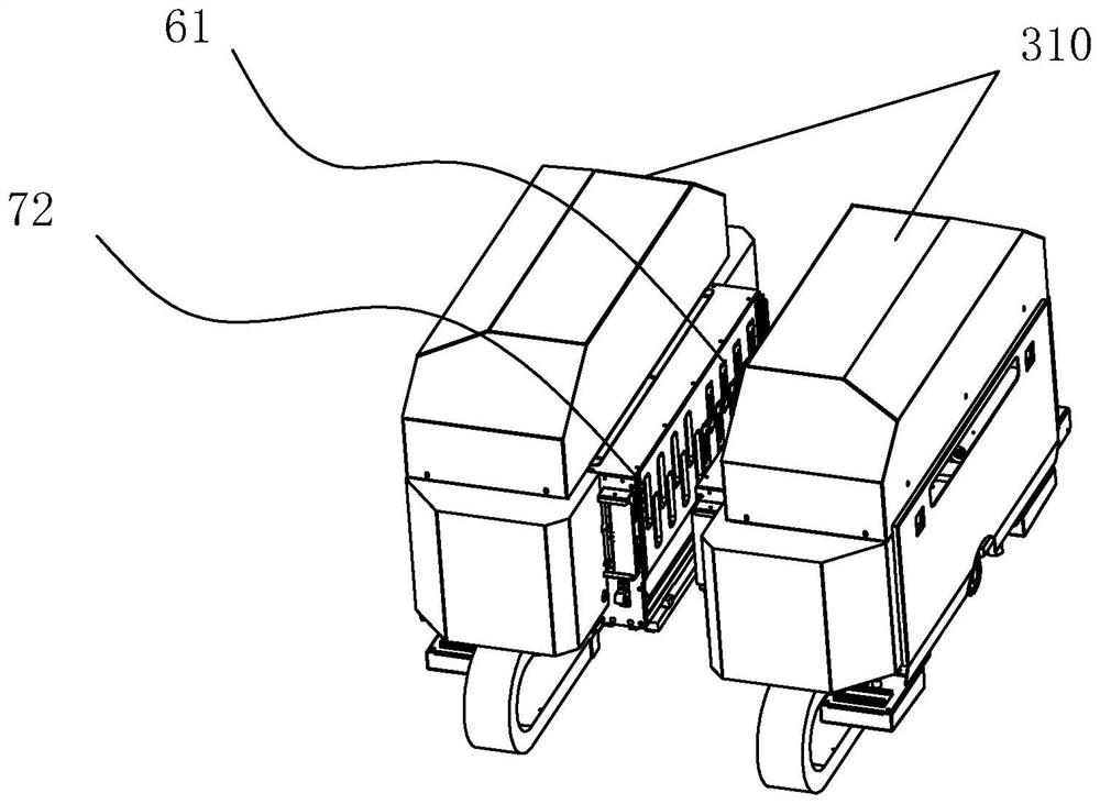 Double-sided printing material collecting and discharging structure capable of discharging materials and collecting materials upwards