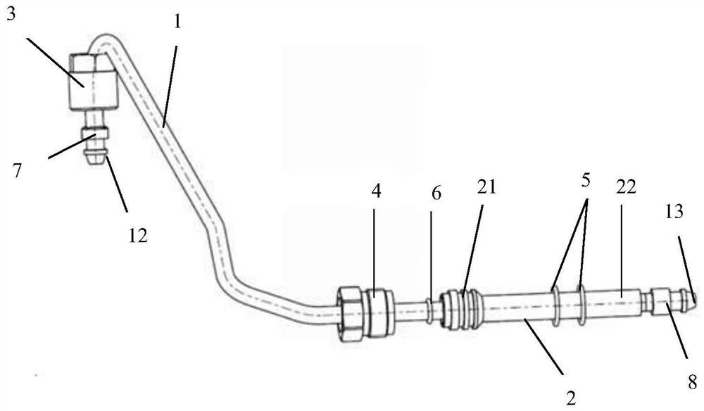 A high-pressure oil pipe assembly