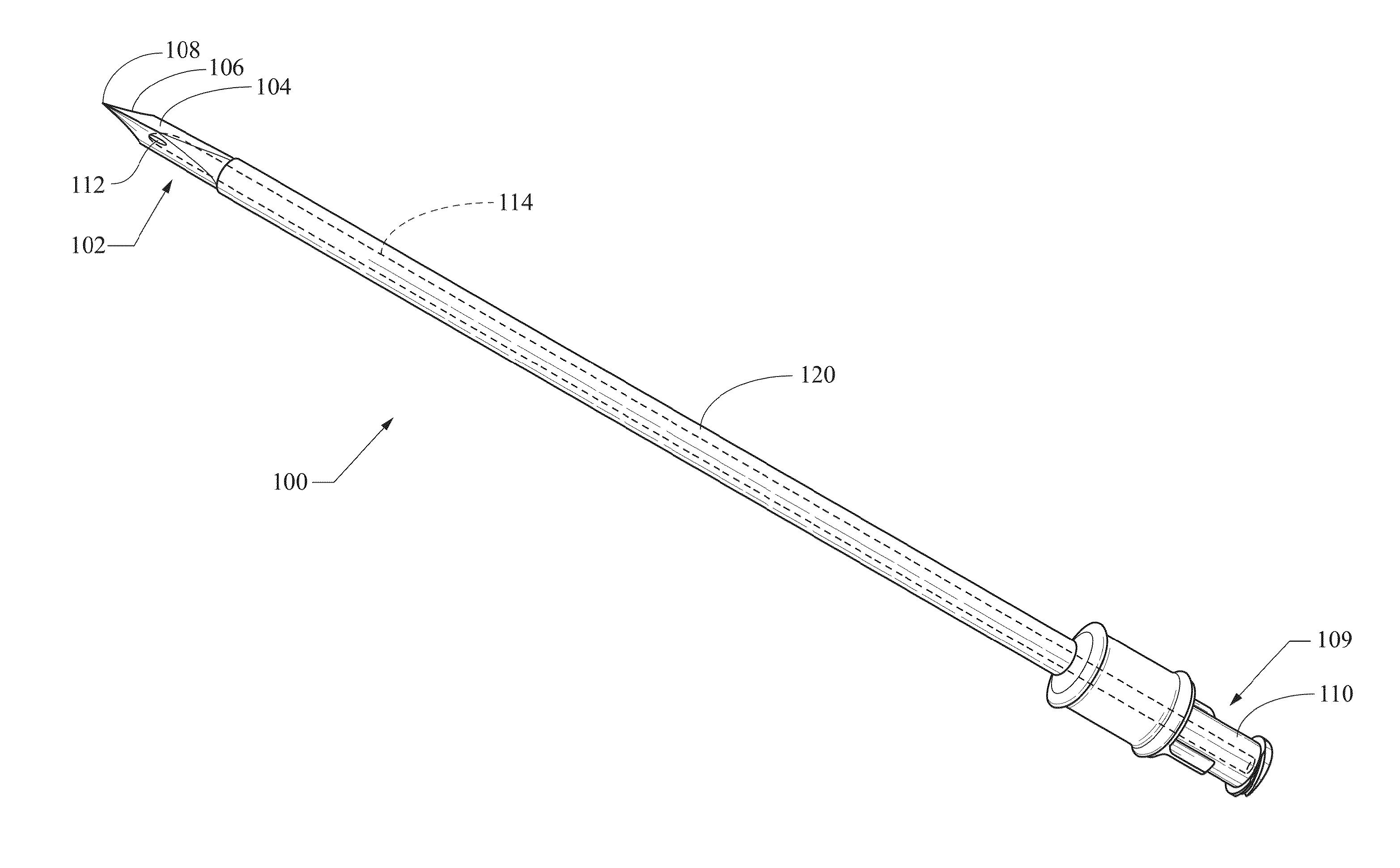 Tri-fluted vascular access needle