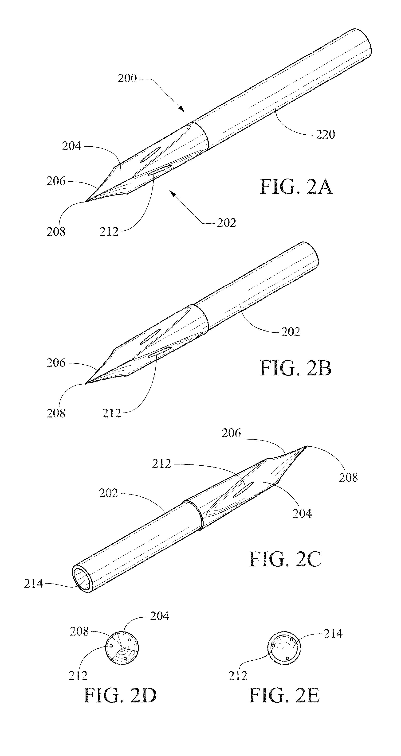 Tri-fluted vascular access needle