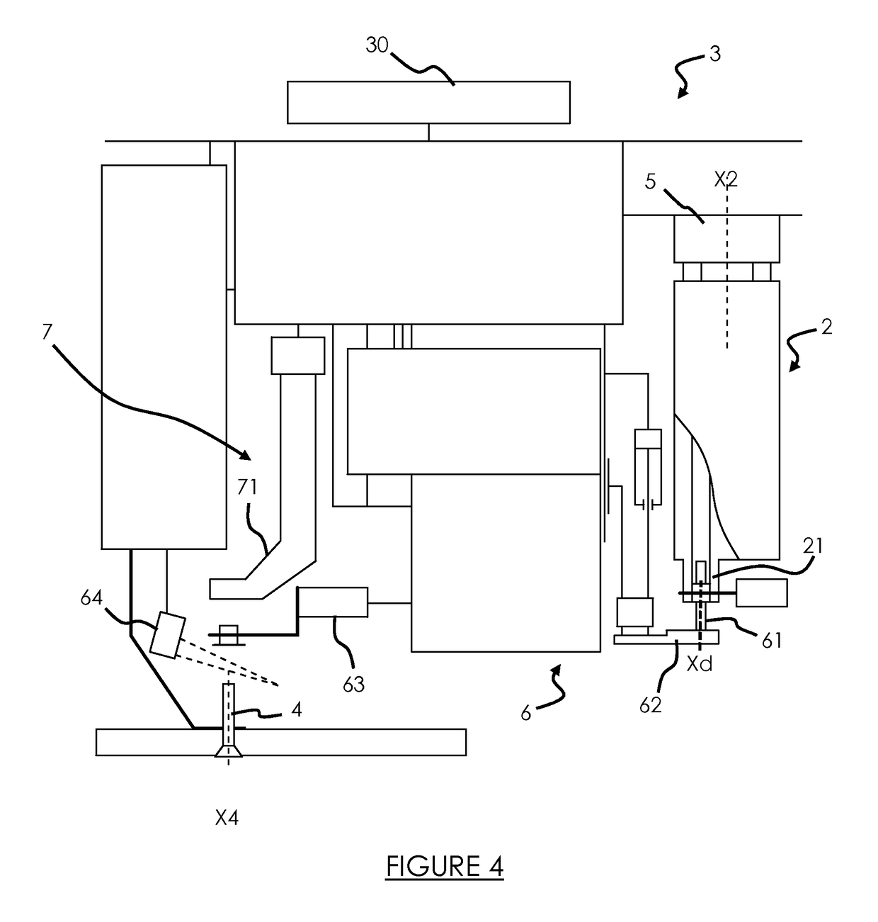 Method for crimping a ring on an attachment rod using an automaton