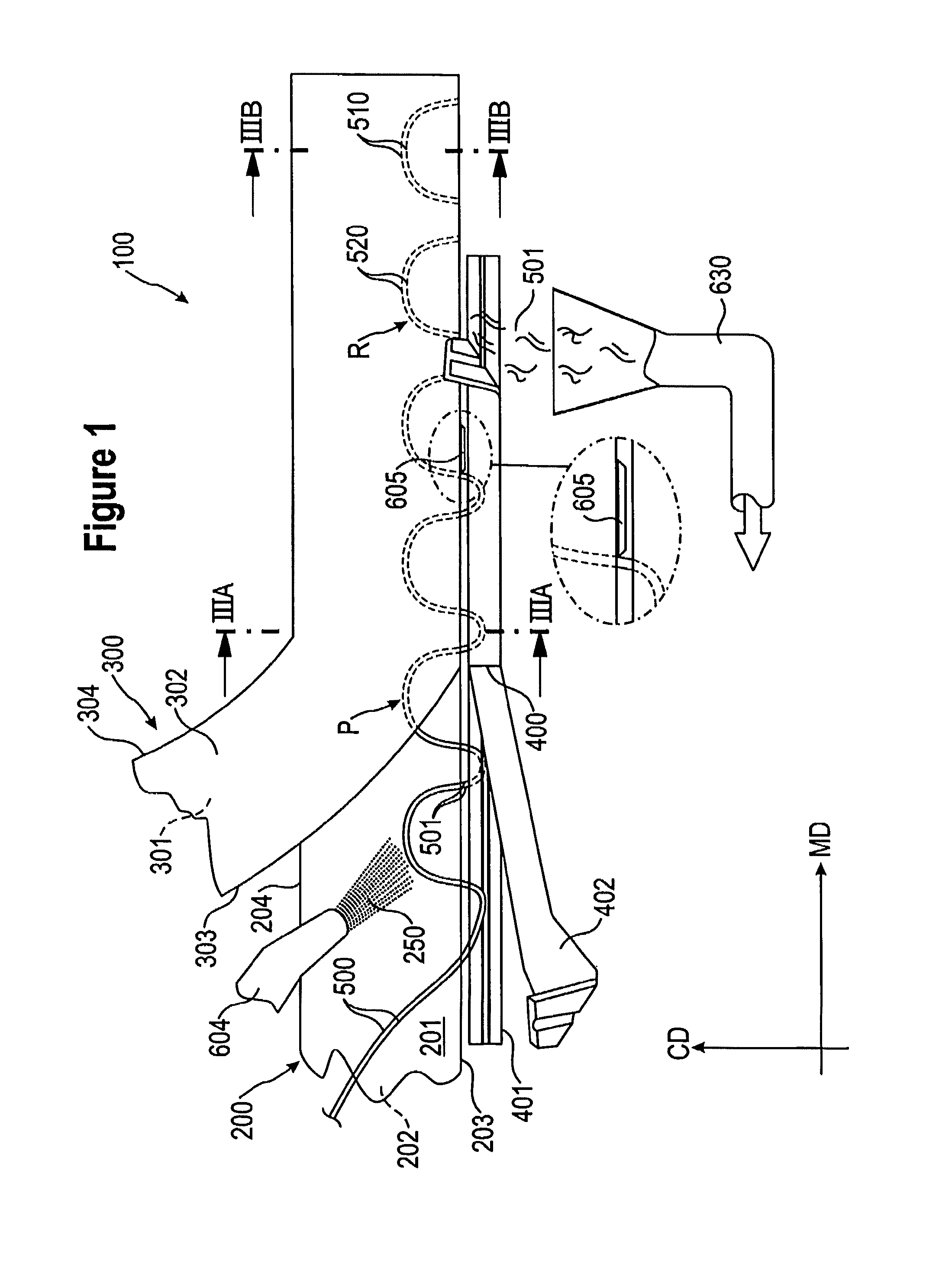 Method and apparatus for trimming material from a web