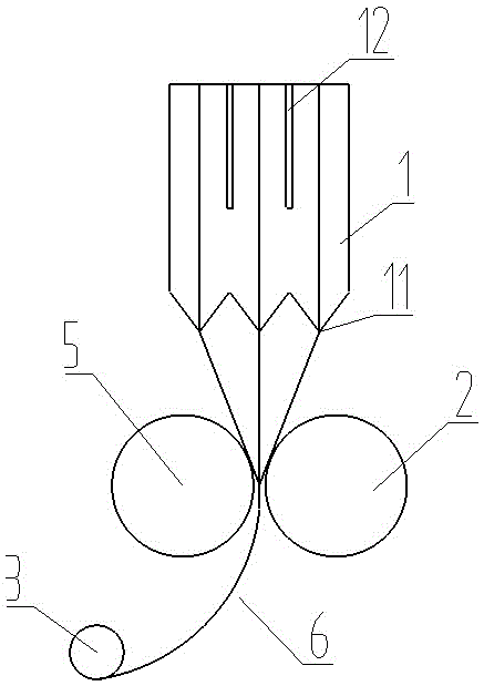 Preparation method of co-extruded plastic films different in melting point and special die head