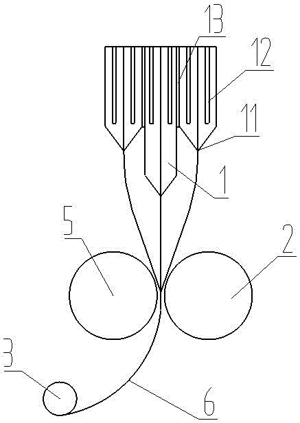 Preparation method of co-extruded plastic films different in melting point and special die head