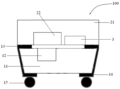 Encapsulating structure and encapsulating method for integrating acceleration sensor and magnetic sensor