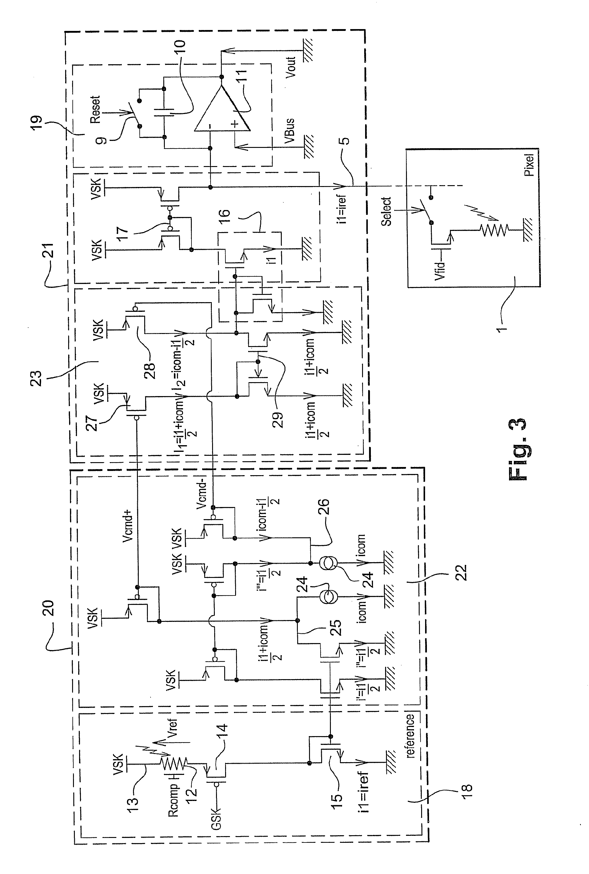 Device for detecting infrared radiation with bolometric detectors
