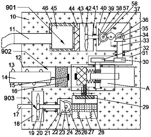 Dustproof static-electricity-removing heat dissipation device for television