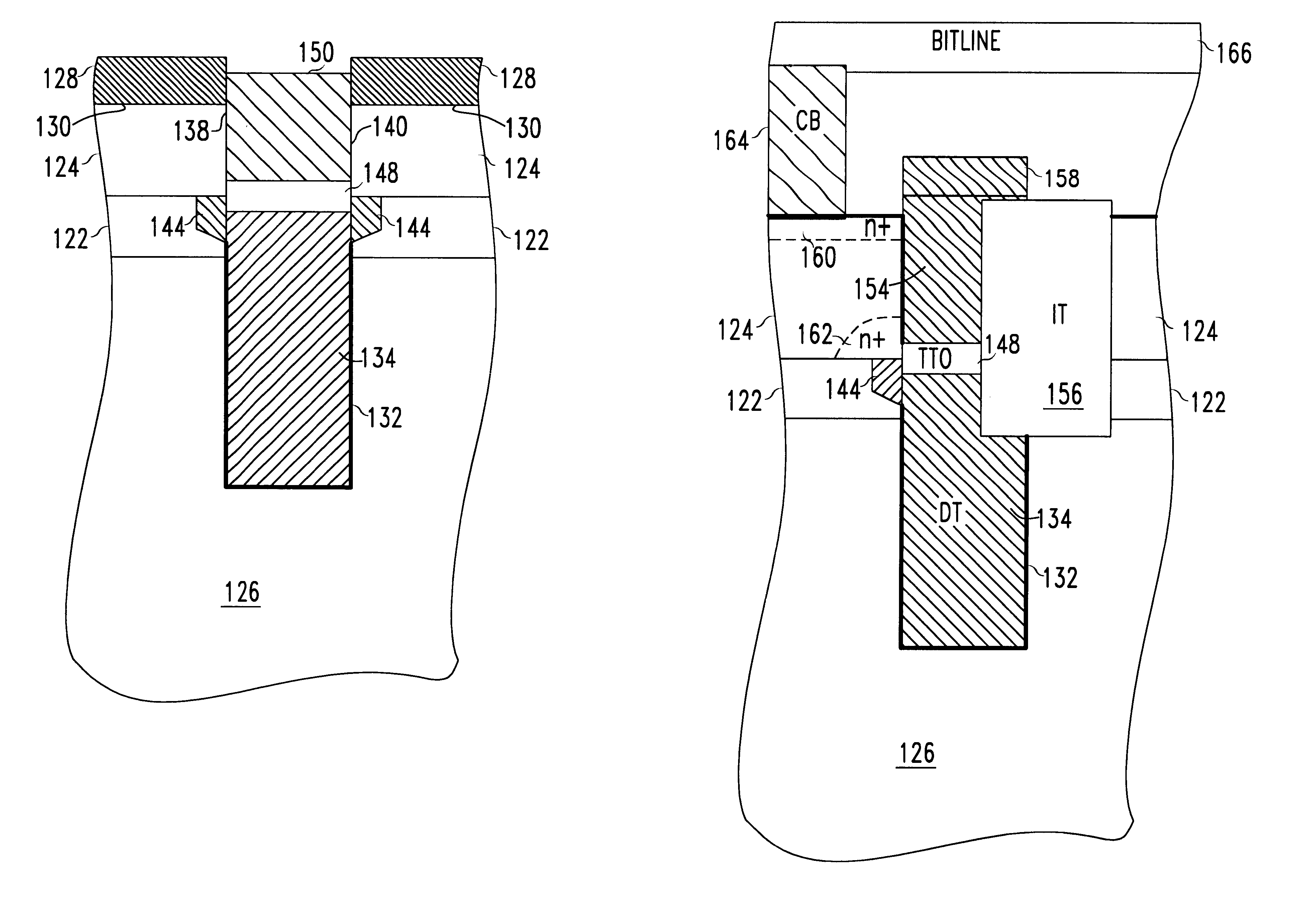 Silicon-on-insulator vertical array DRAM cell with self-aligned buried strap