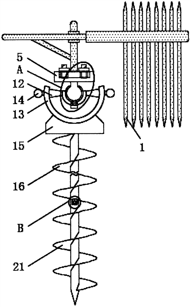 Surface elevation detection device convenient for horizontal installation and fixation