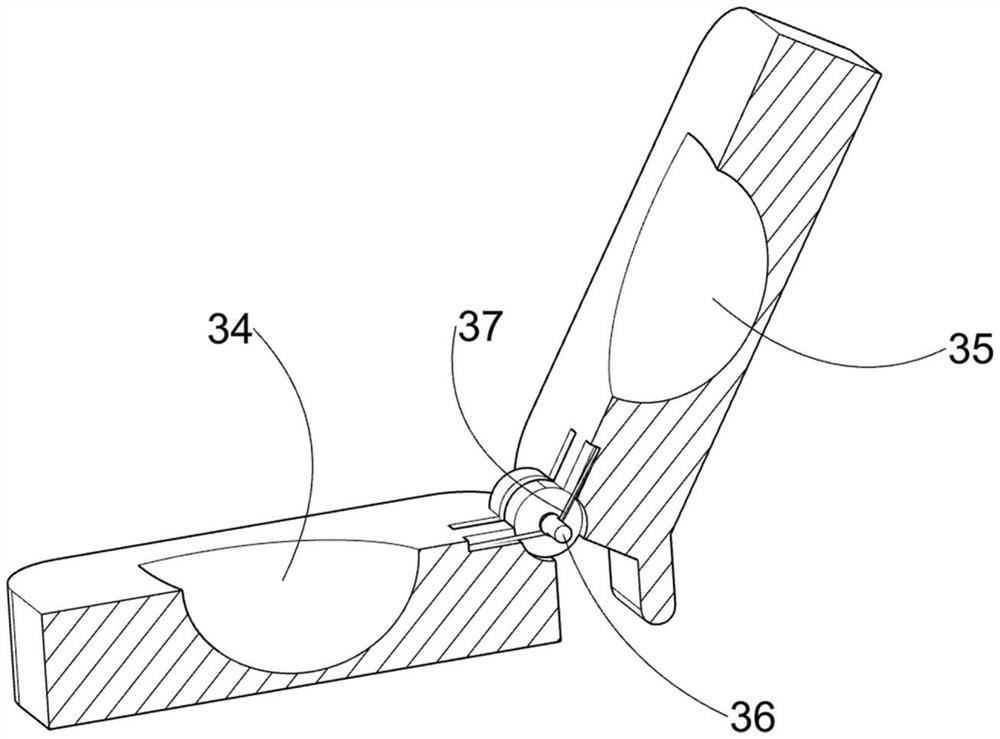 Bevel cutting device for processing beauty blender