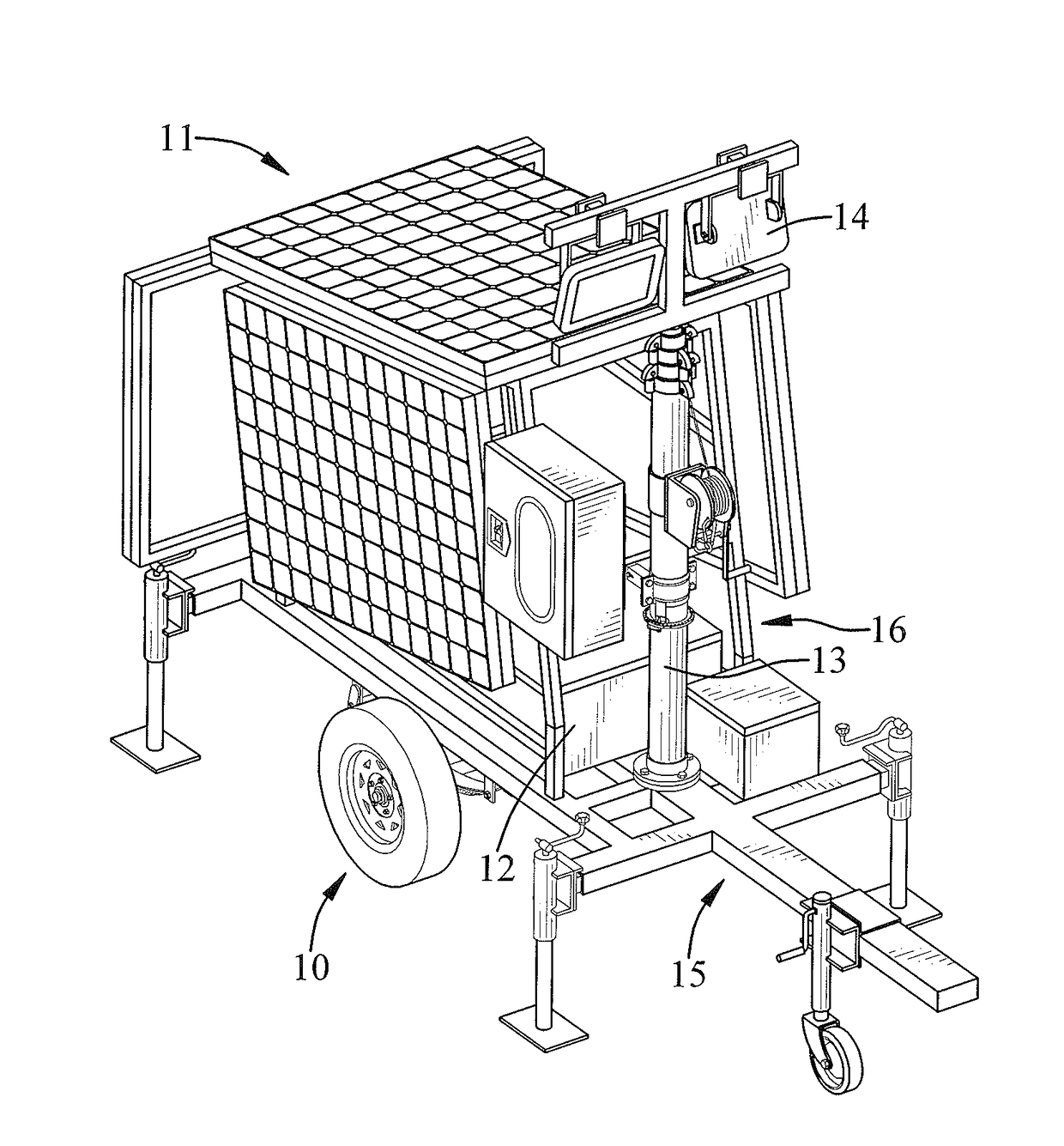 Apparatus for Adjusting the Orientation of a Movable Photovoltaic Lamppost