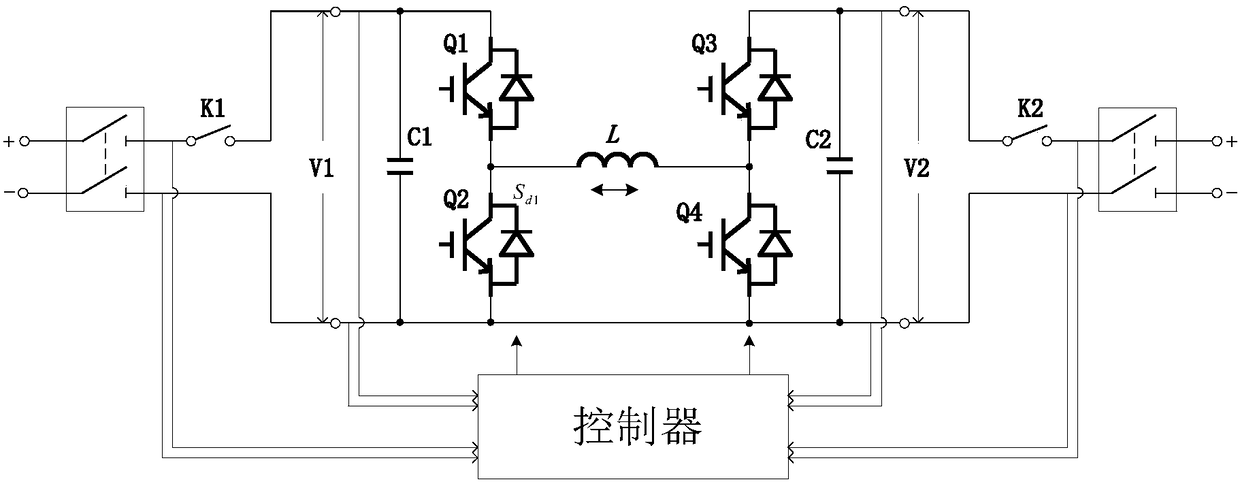 Bus capacitor discharge method, controller and dcdc converter