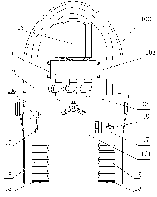 Wall-mounted folding type water-saving toilet