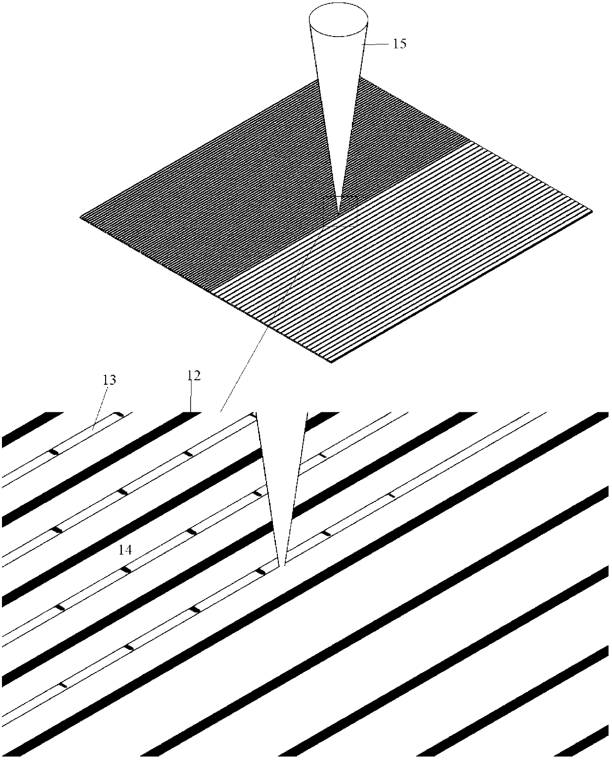Method for manufacturing vertical multi-junction solar cell piece by laser