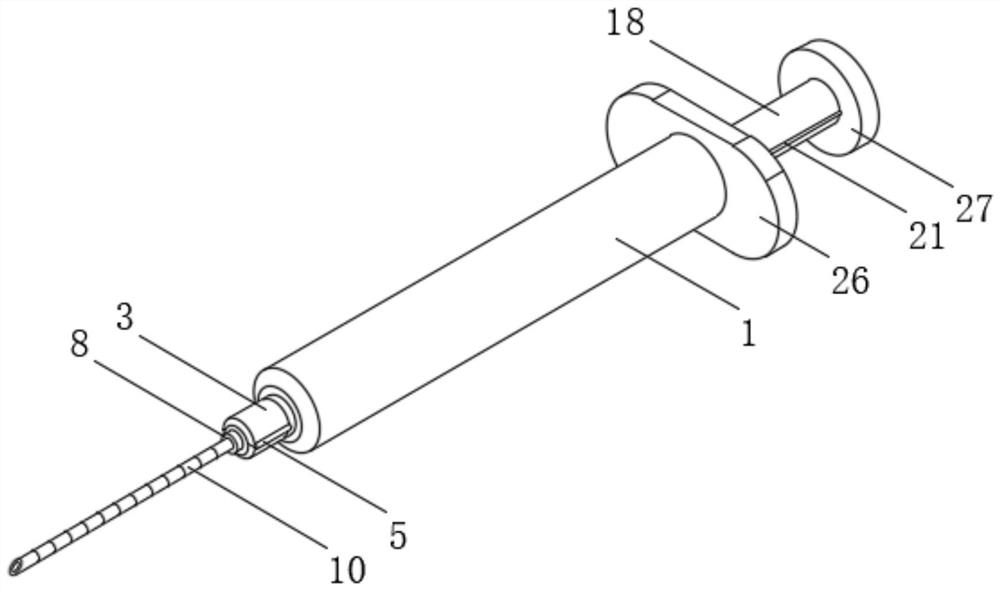 A remote puncture needle with a replaceable reusable rod connection hole