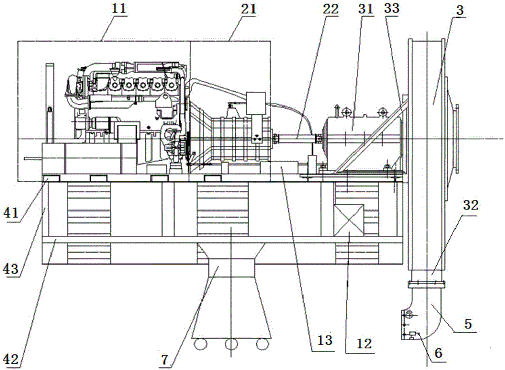 Device for removing highway floating snow through air blowing