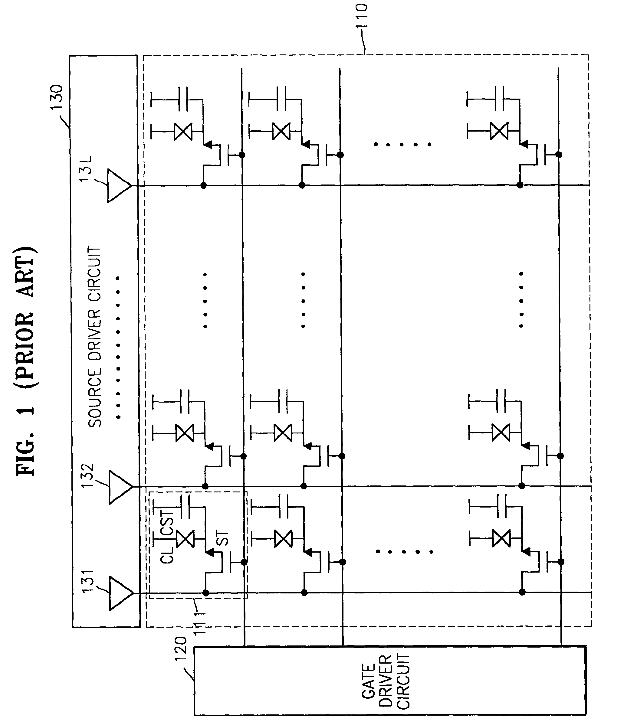 Circuit and method for driving a liquid crystal display device using low power