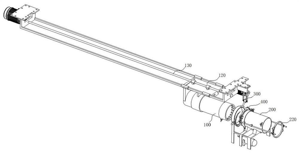 An automatic swinging material twisting mechanism