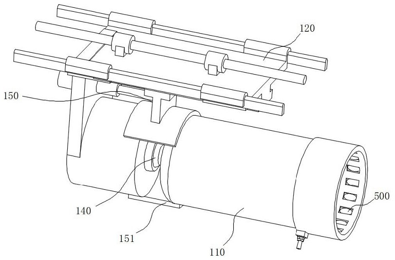 An automatic swinging material twisting mechanism