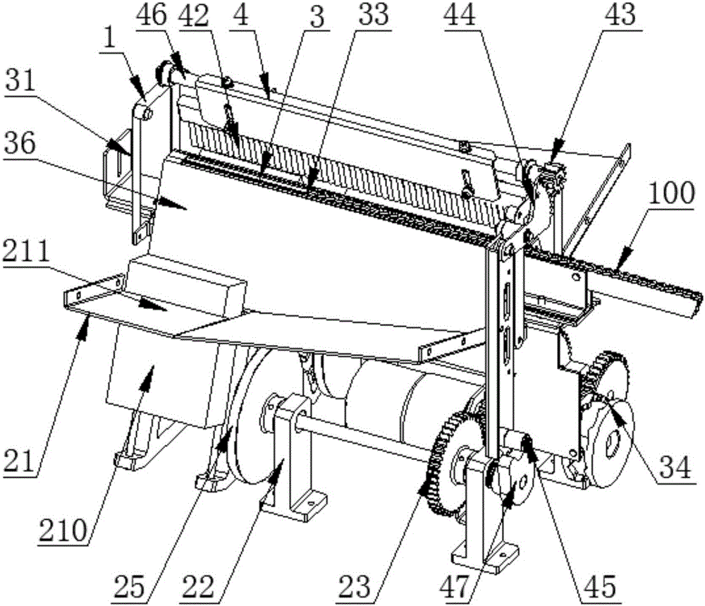 Screw feeding and conveying mechanism with double sliding blocks and double cams