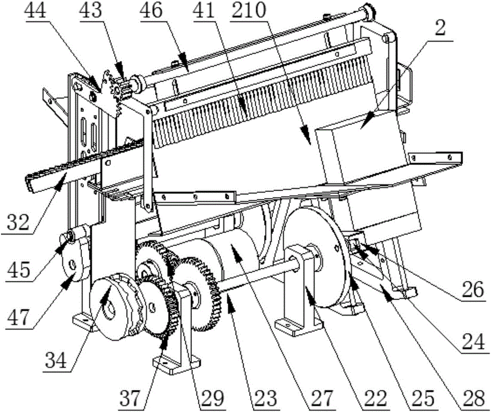 Screw feeding and conveying mechanism with double sliding blocks and double cams