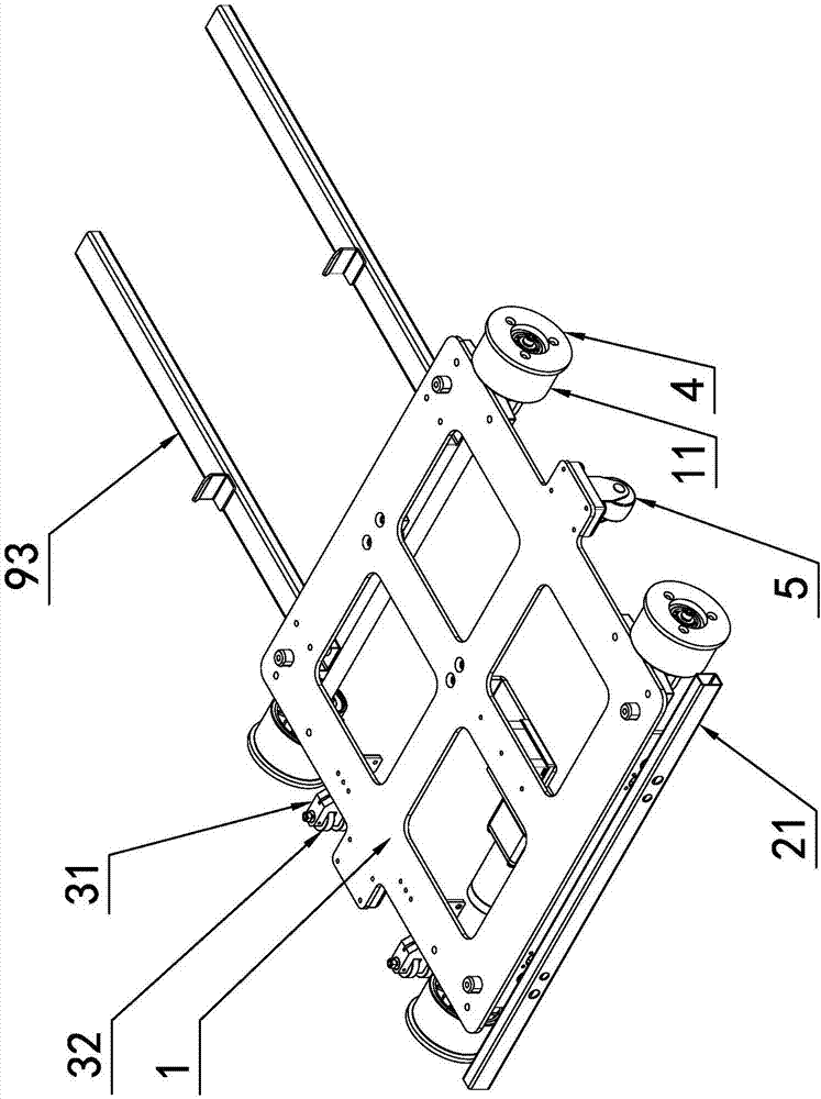 Self-walking clamp and maintenance-free assembling line