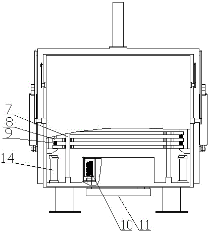 A molding device for splicing and compounding cracked stone materials